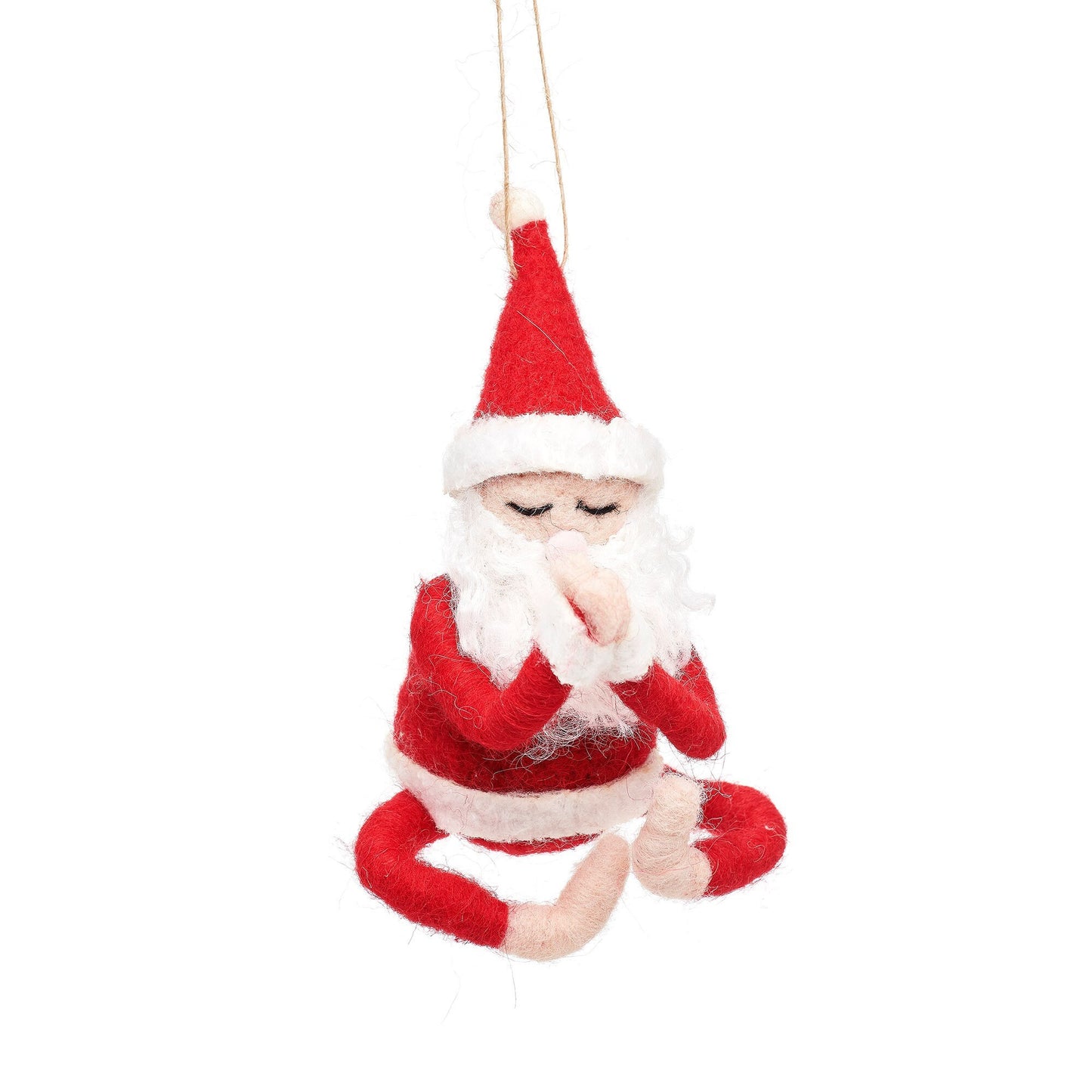 Yoga Santa Felt Decoration