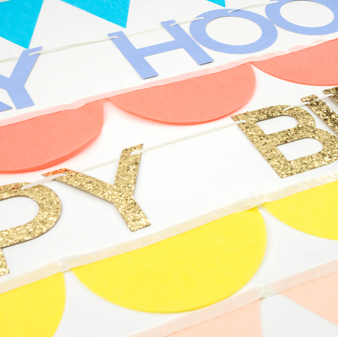 Rainbow Birthday Garlands (x 8)