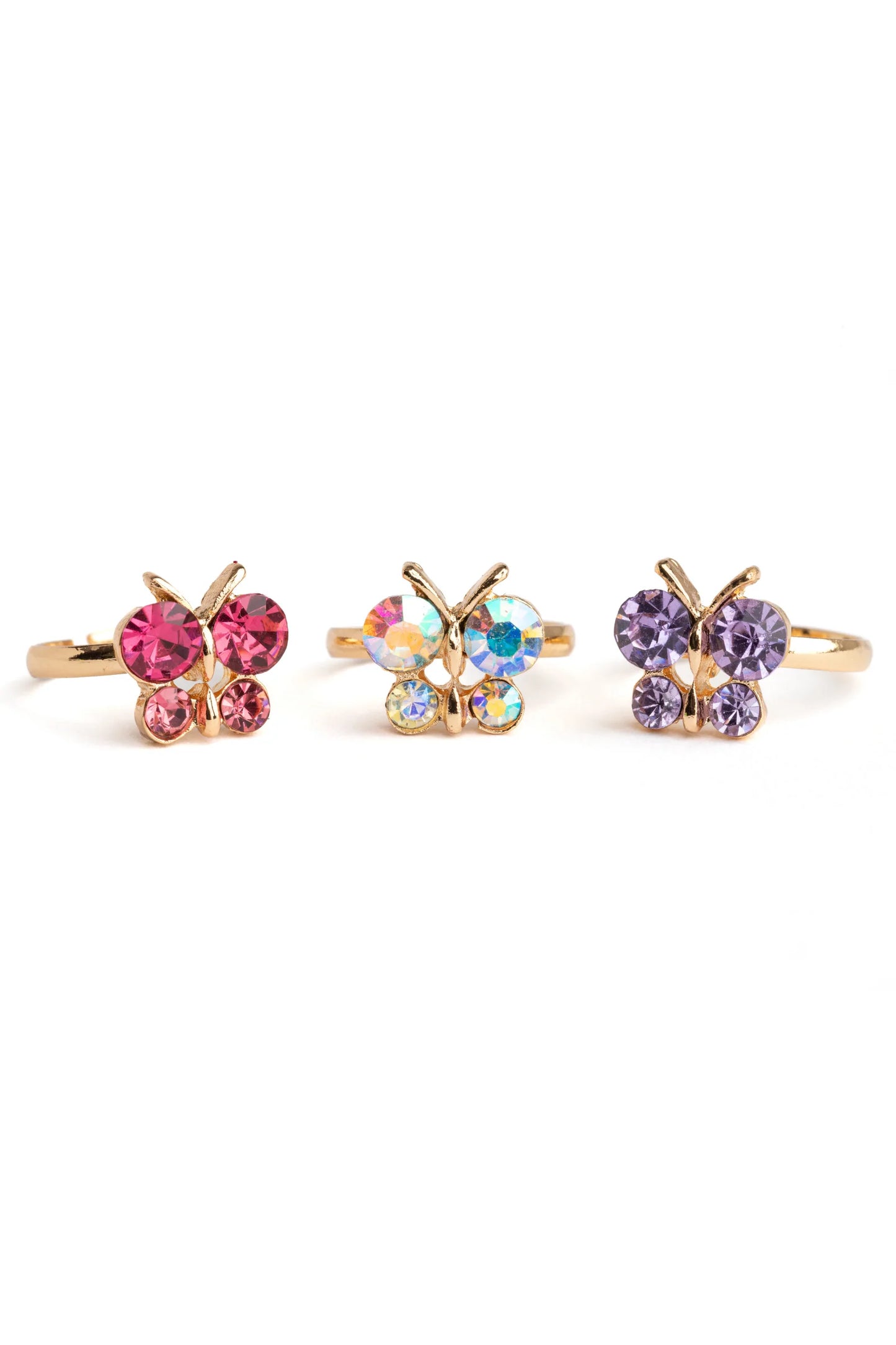 Butterfly gem rings