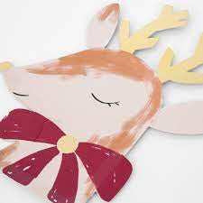 Reindeer With Bow Plates (x 8)