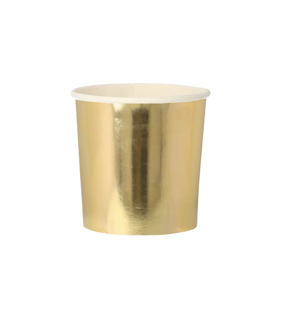 Gold Tumbler Cups (x 8)