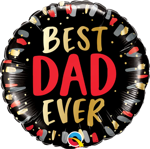 18" ROUND FOIL BEST DAD EVER #98428 - EACH (PKGD.)