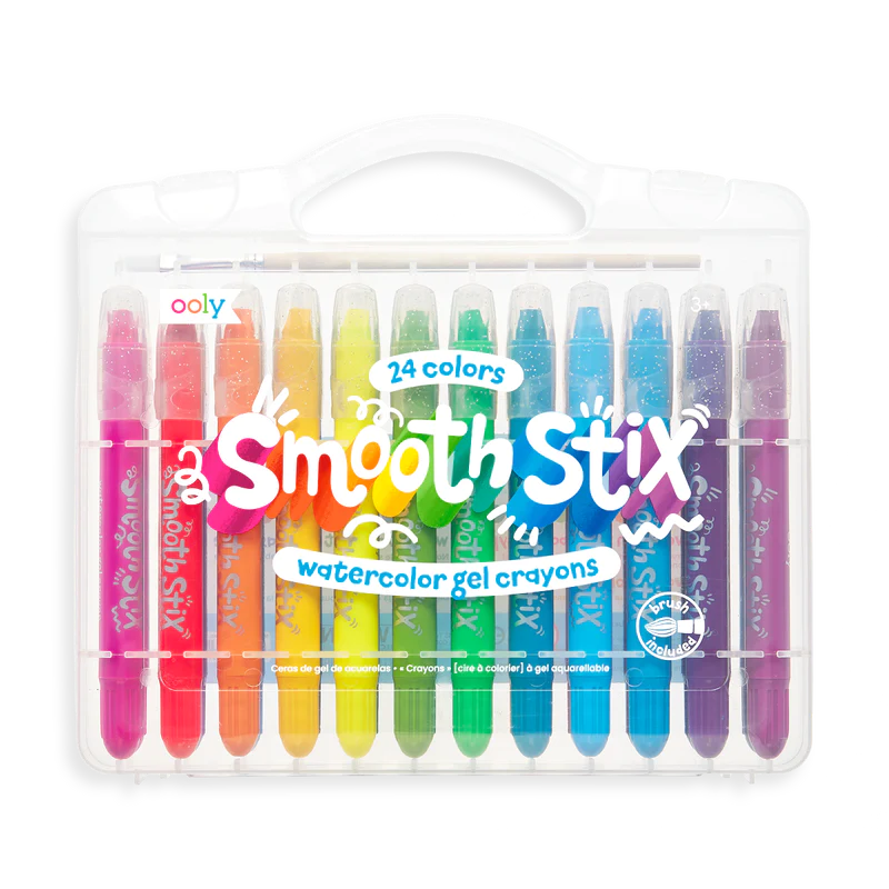 smooth stix watercolor gel crayons - set of 24