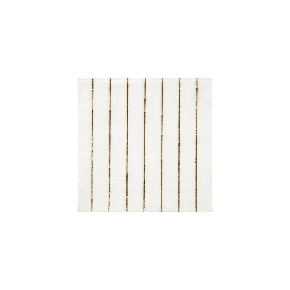 Gold Stripe Small Napkins (set of 16)