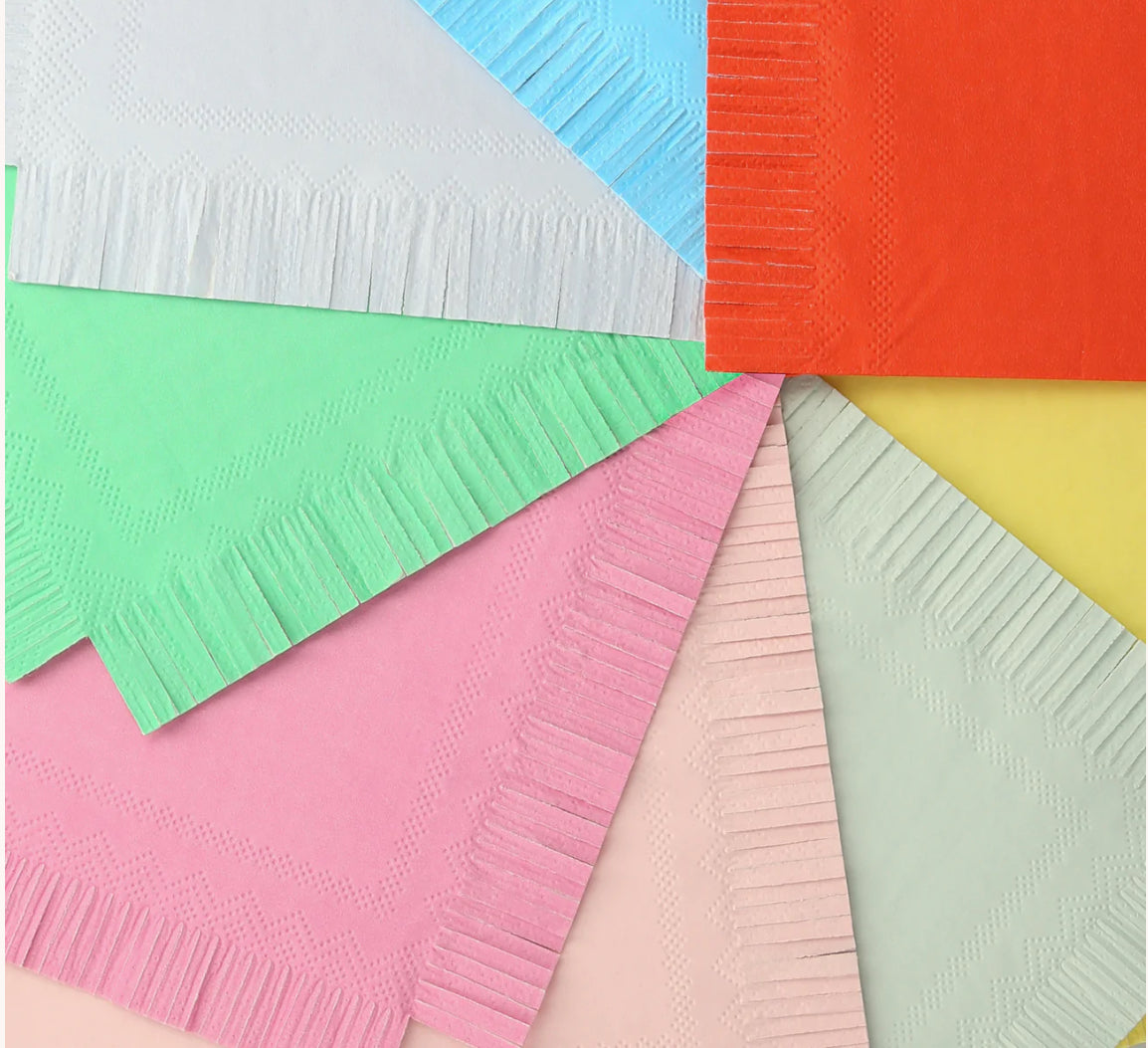 Assorted Bright Large Napkins (x 16)