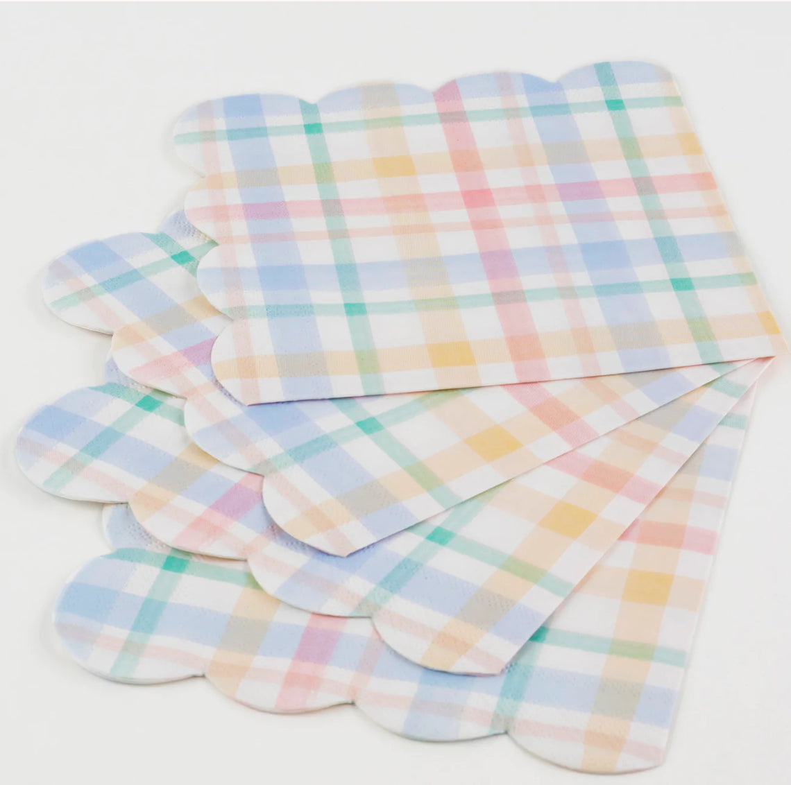 Plaid Pattern Large Napkins (x 16)