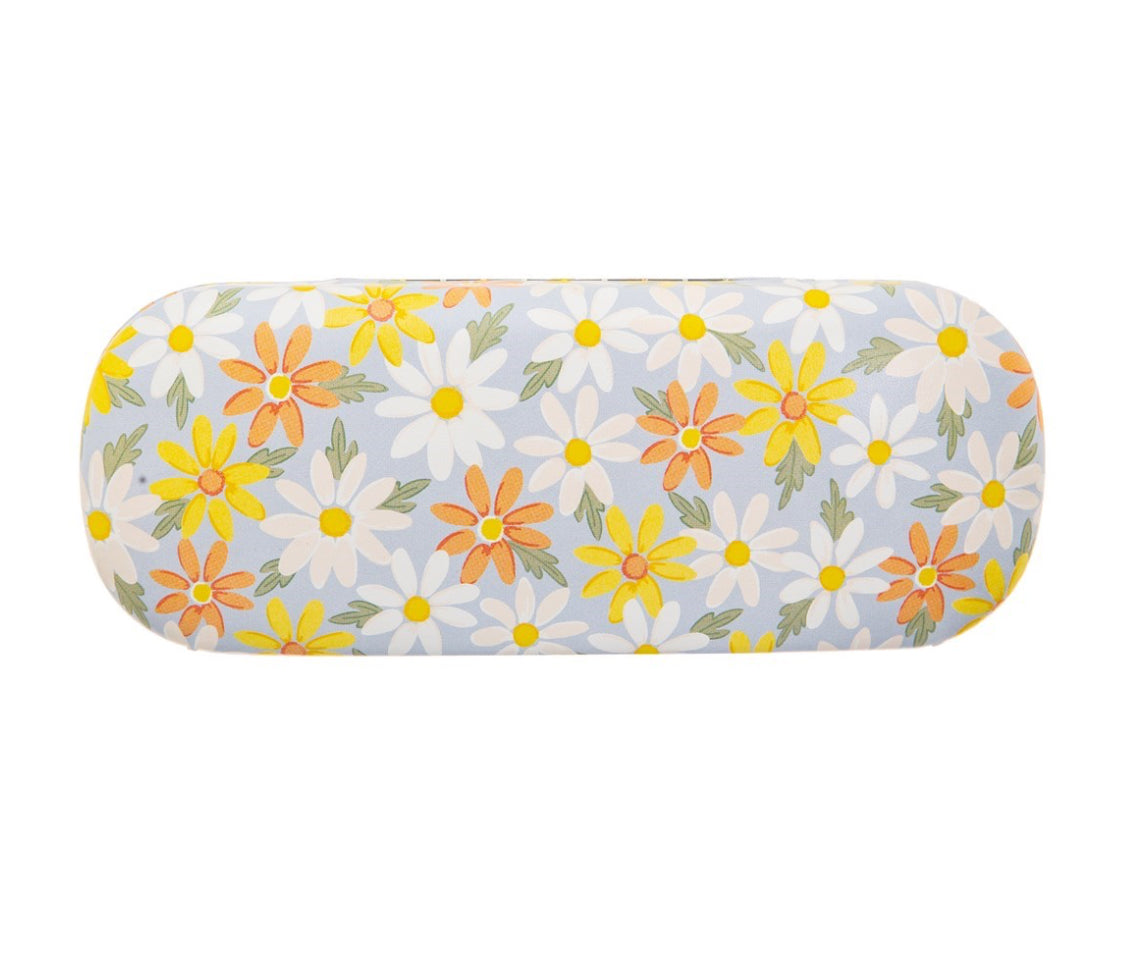 Blue Daisy Glasses Case