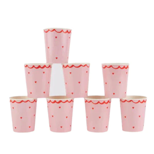 Lacy Heart Cups (x 8)