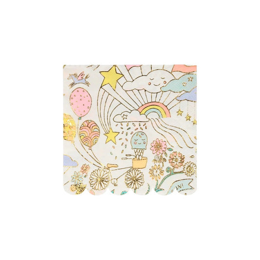 Happy Doodle Small Napkins (set of 16)