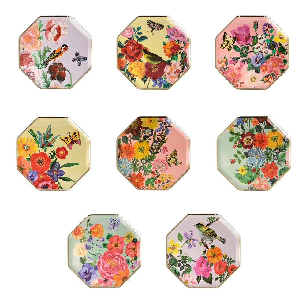 Nathalie Lete Flora Side Plates (set of 8) Meri Meri