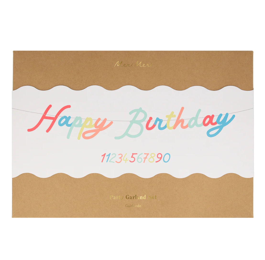 Bright Happy Birthday Garland Set