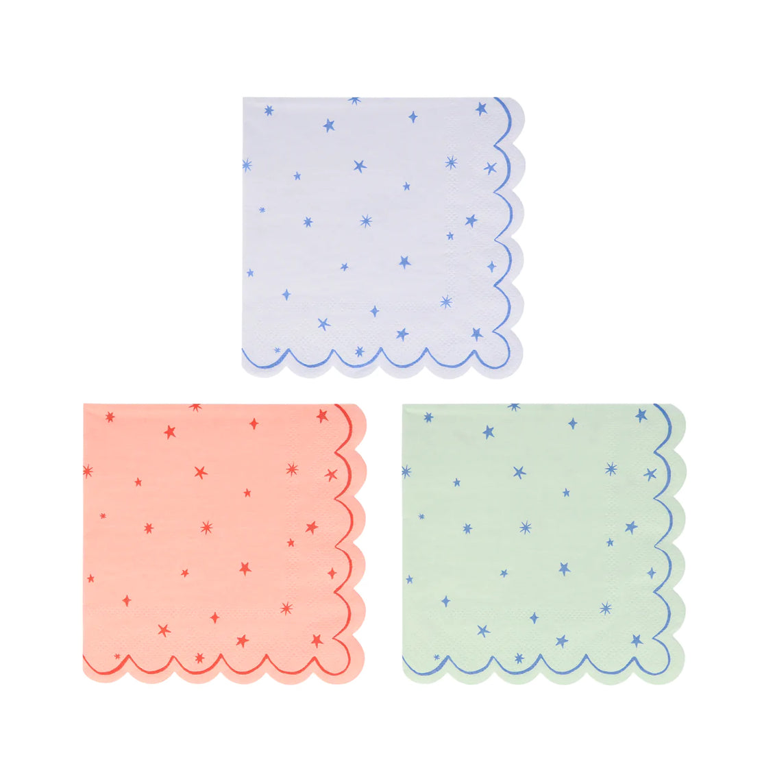 Star Pattern Small Napkins (x 16)