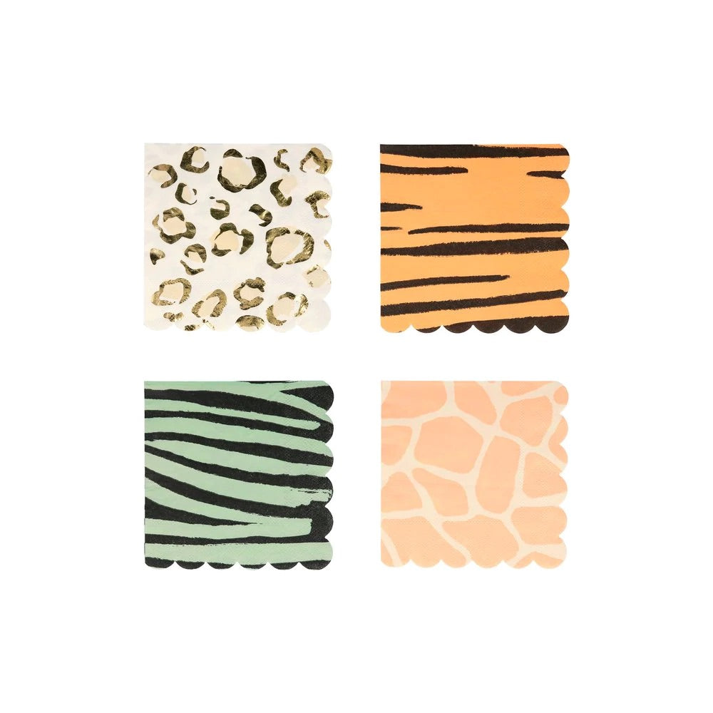 Safari Animal Print Small Napkins (set of 16)