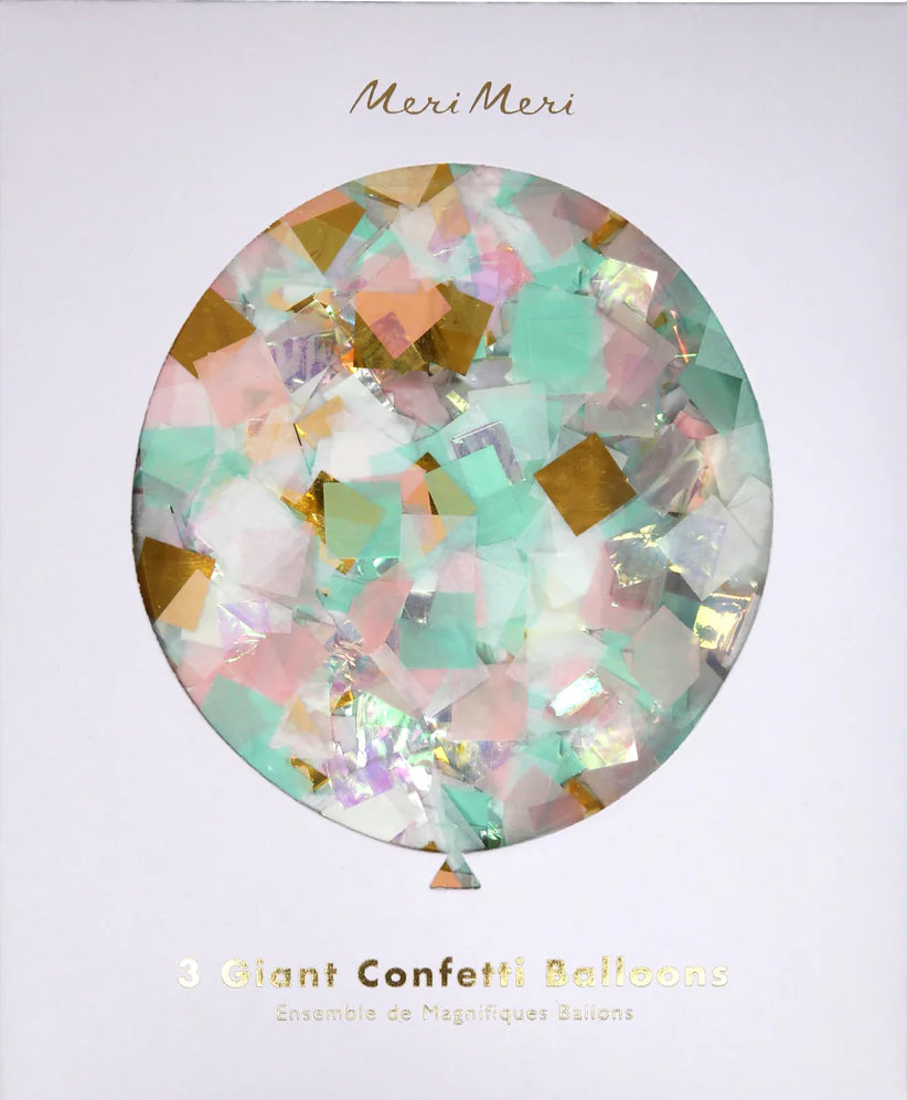 Iridescent Giant Confetti Balloon Kit (x 3)