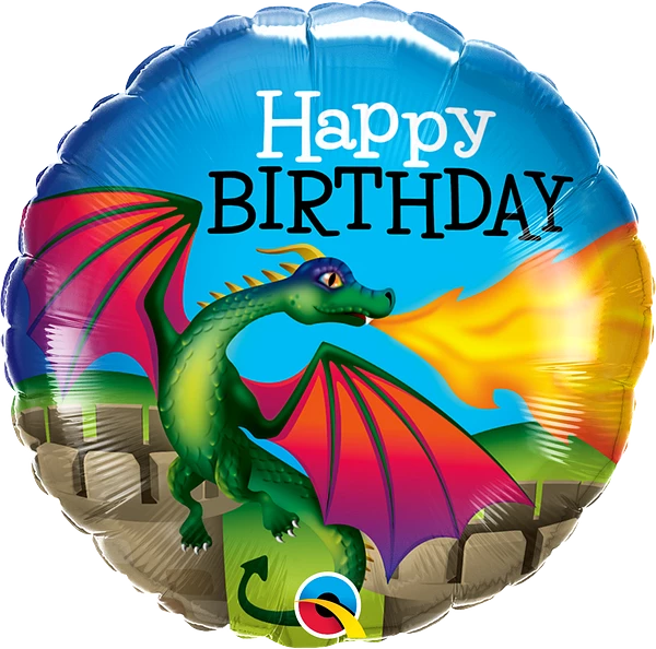 Birthday Mythical Dragon foil balloon