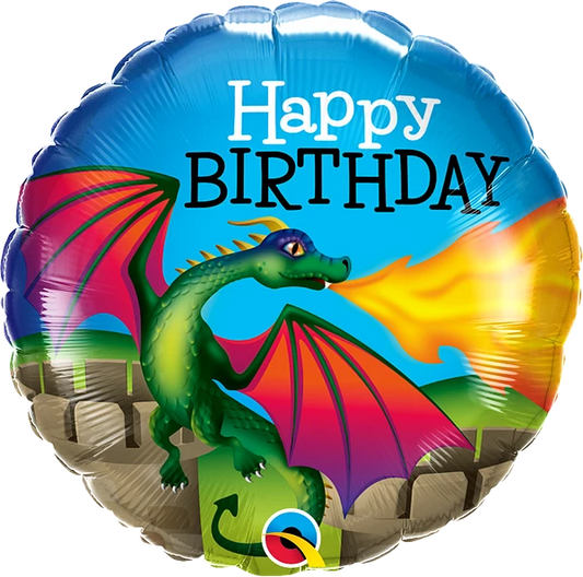 Birthday Mythical Dragon foil balloon