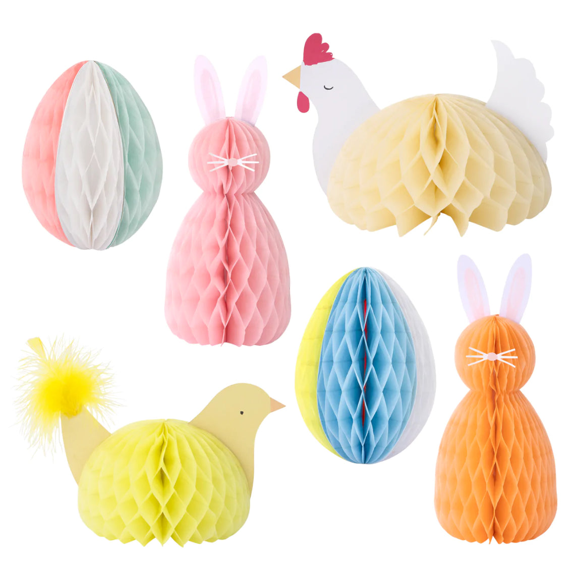 Easter Honeycomb Decorations (x 6)