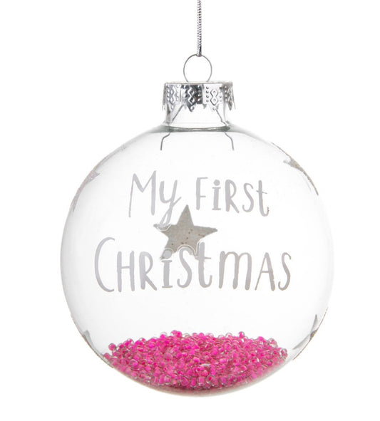 Baby Girl First Christmas Bauble