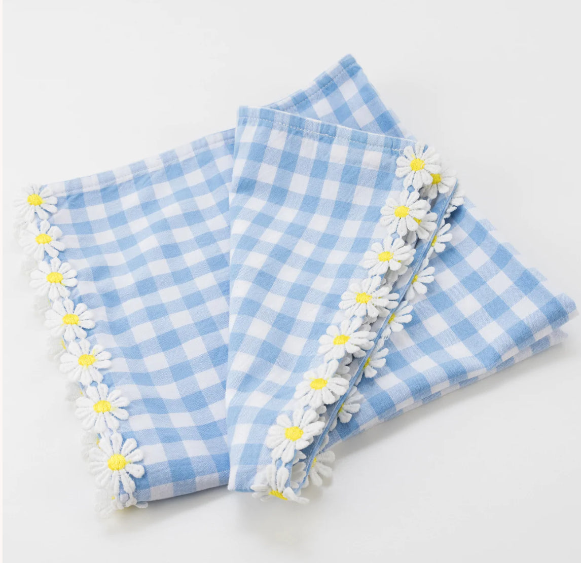 Serviettes en tissu vichy Daisy Edge (x 4) 