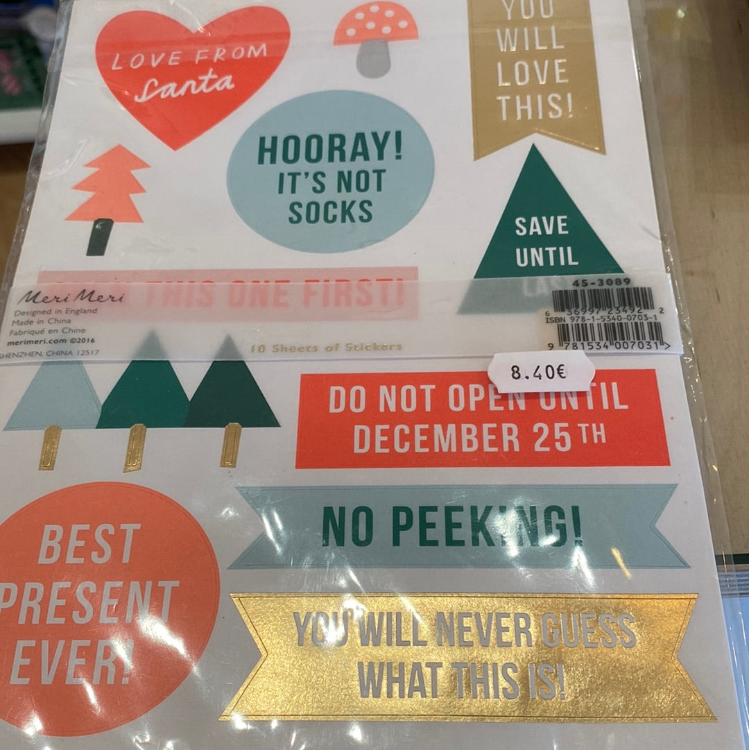 Gift wrapping stickers