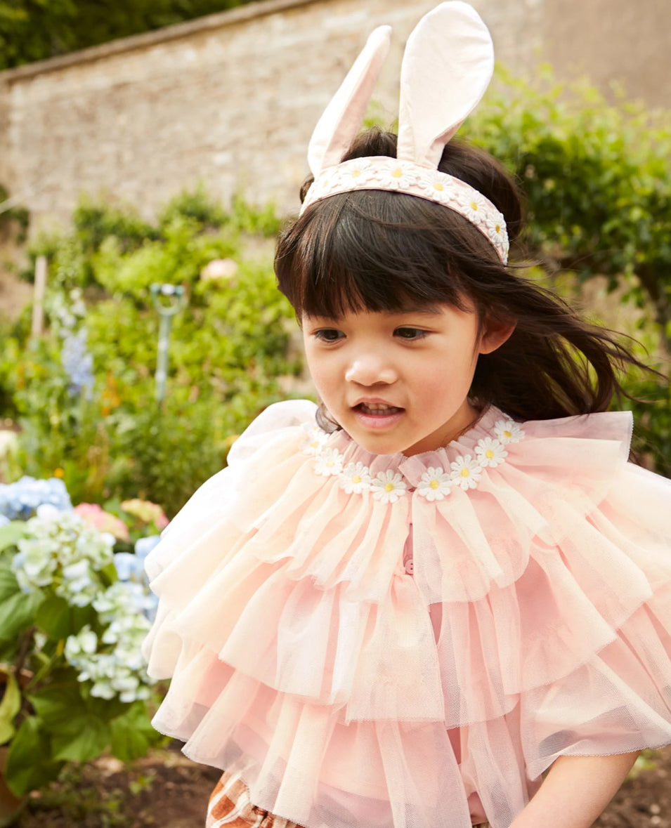 Costume de lapin en tulle pêche