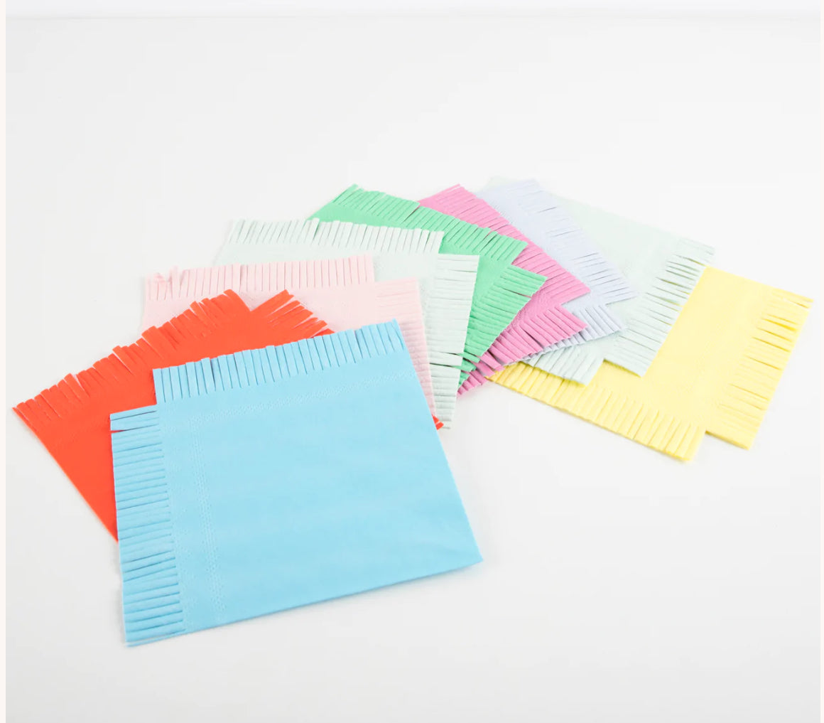 Assorted Bright Large Napkins (x 16)