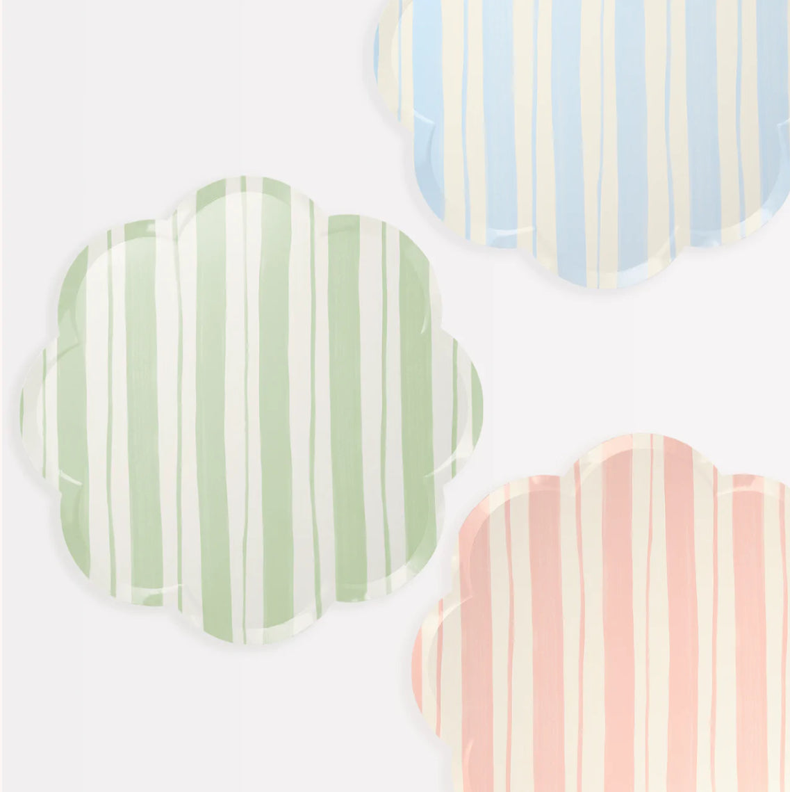 Ticking Stripe Dinner Plates (x 8)