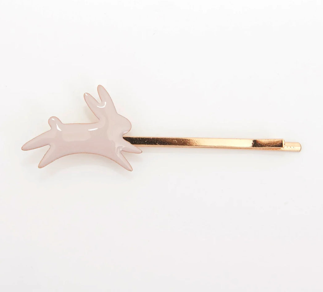 Bunny Enamel Hair Slides (x 6)