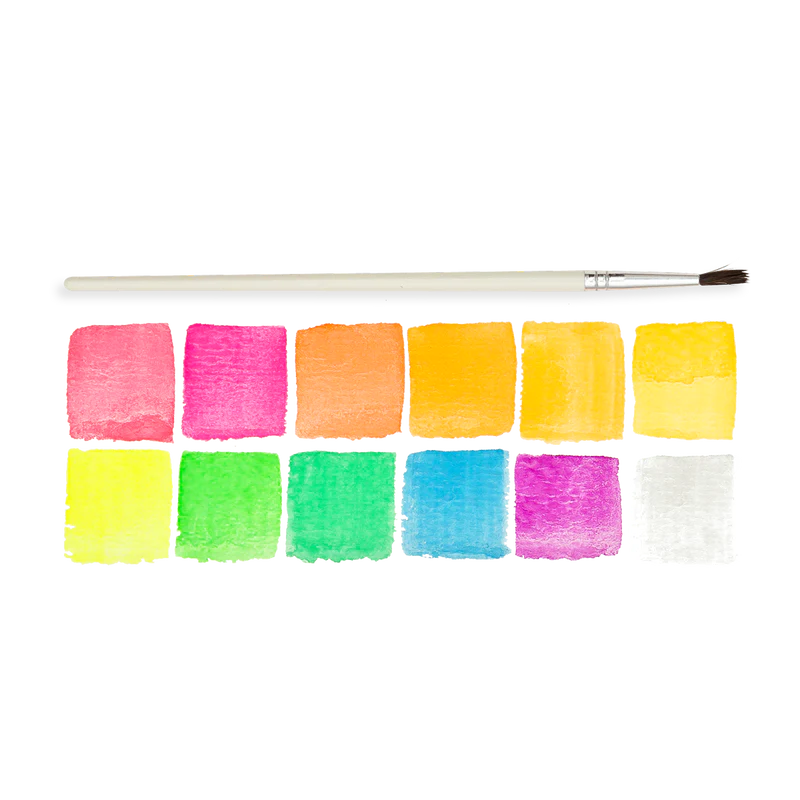 chroma blends watercolor paint set - neon - 12 set