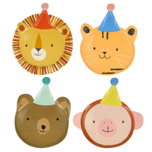 Animal Parade Die Cut Plates (x 8)