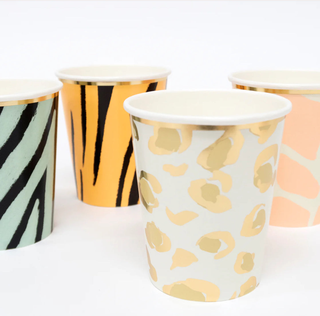 Safari Animal Print Party Cups (x 8)