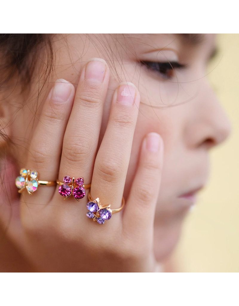 Butterfly gem rings