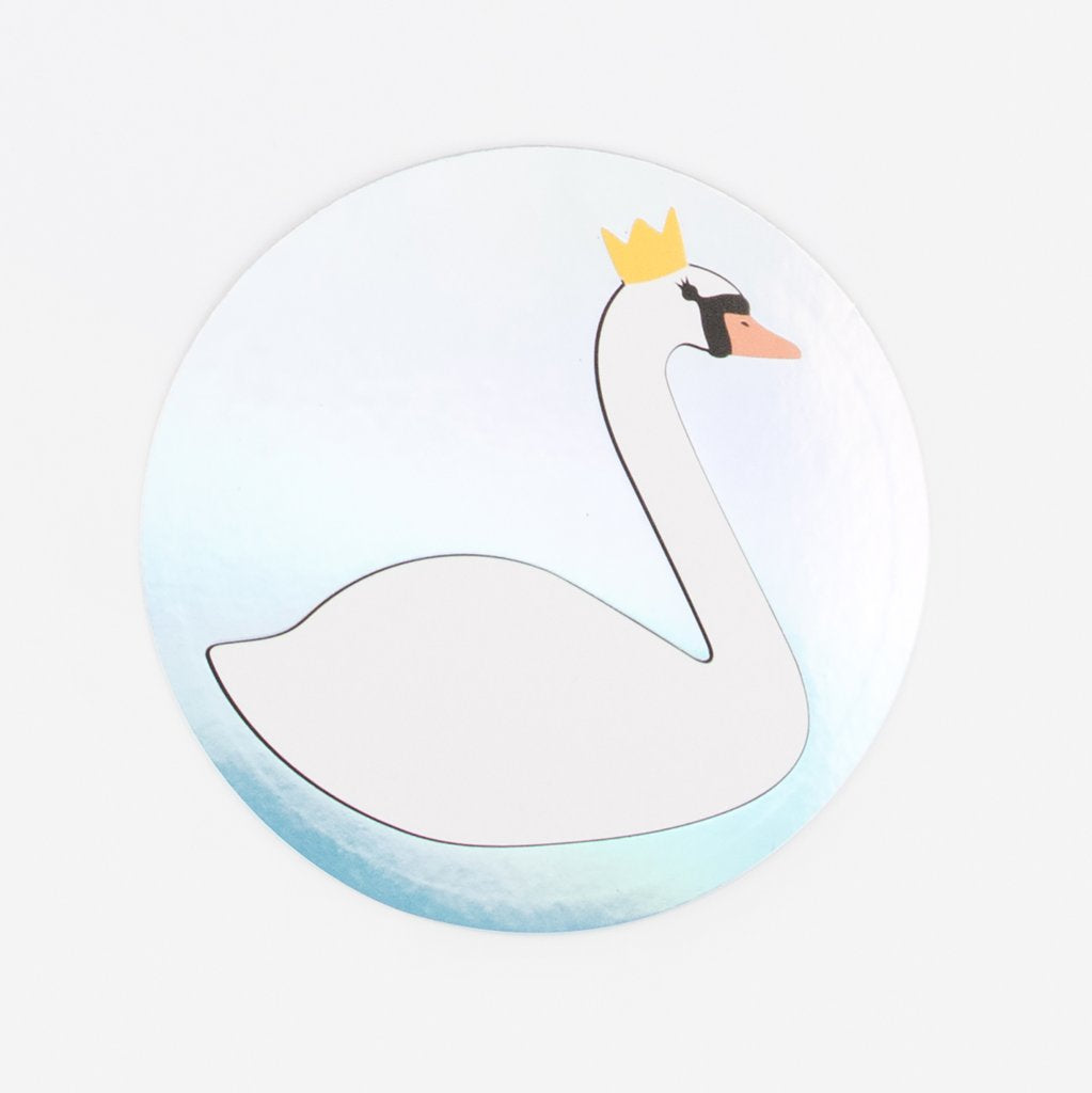 Birthday invitation card Swan