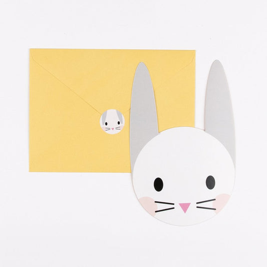 Carte d'invitation anniversaire Lapin 