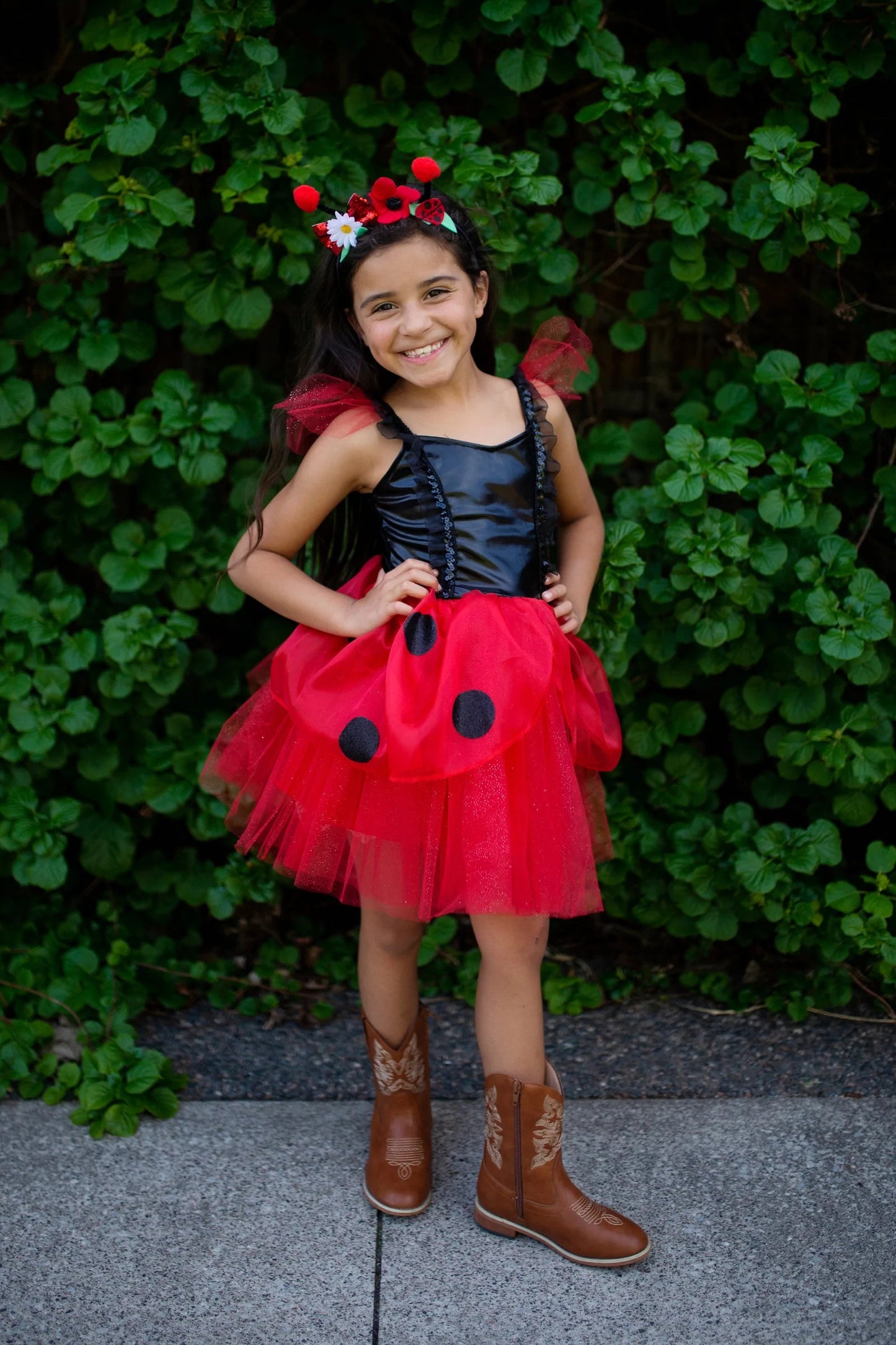 ROBE ET BANDEAU COCCINELLE - 5-6 ans