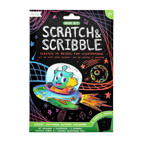 Mini Scratch & Scribble Art Kit - Wacky Universe