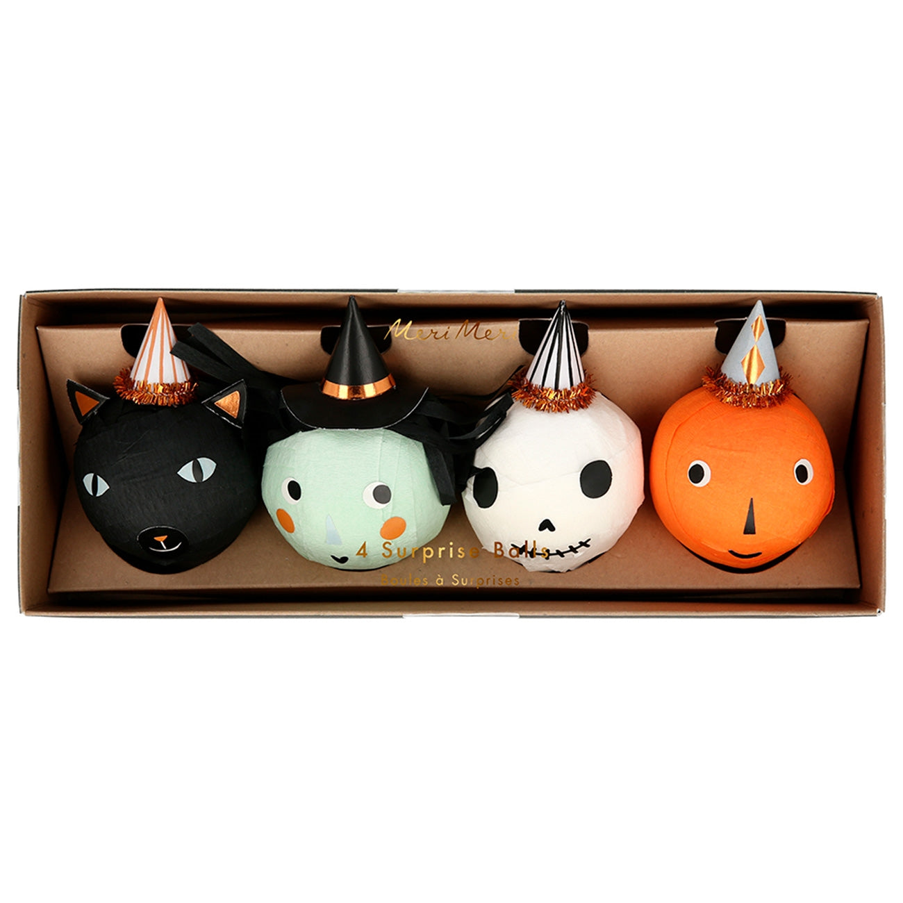 Vintage Halloween Surprise Balls (x 4)