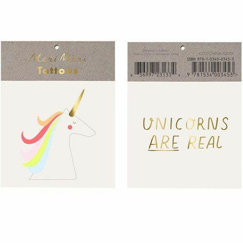 Unicorns Are Real Small Tattoos (x 2 sheets)