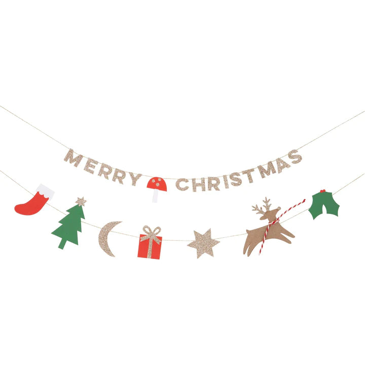 MERRY CHRISTMAS GARLAND CARD