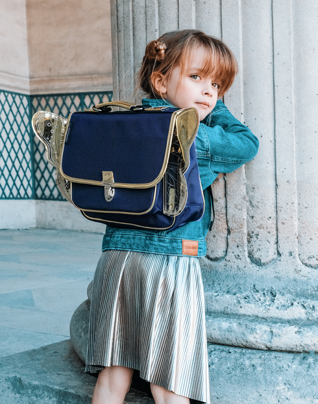 Mini Winged Night Blue Schoolbag