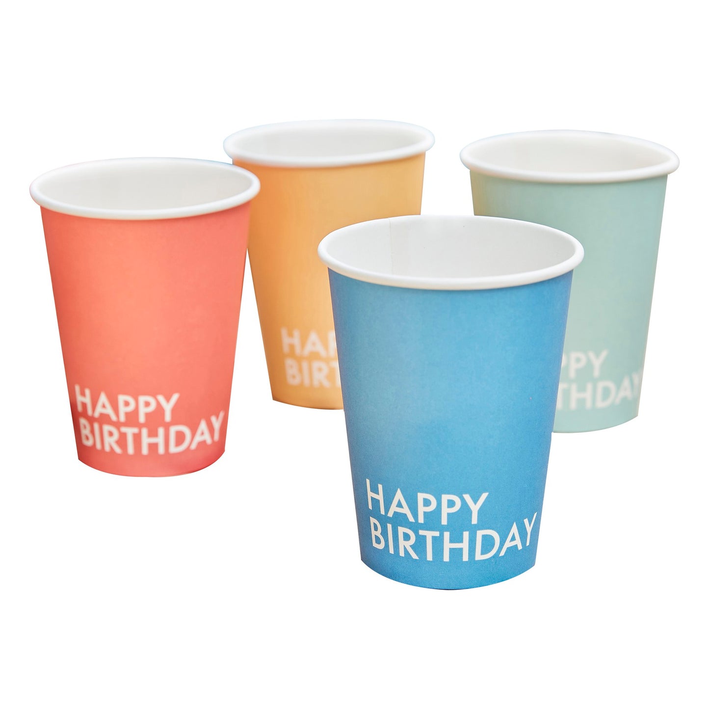 Brights Happy Birthday Paper Cups