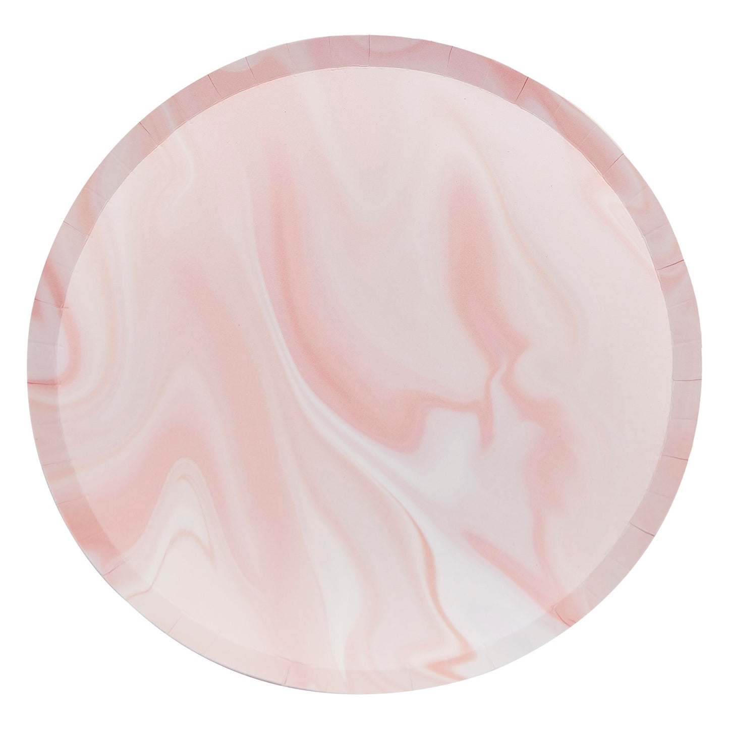 Pink Marble Print Paper Plates