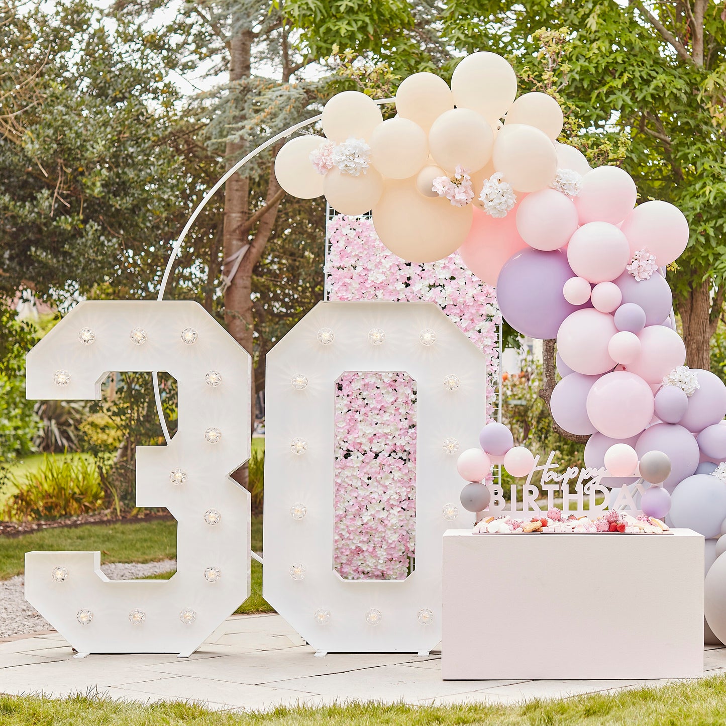 Pink Marble Print Paper Plates