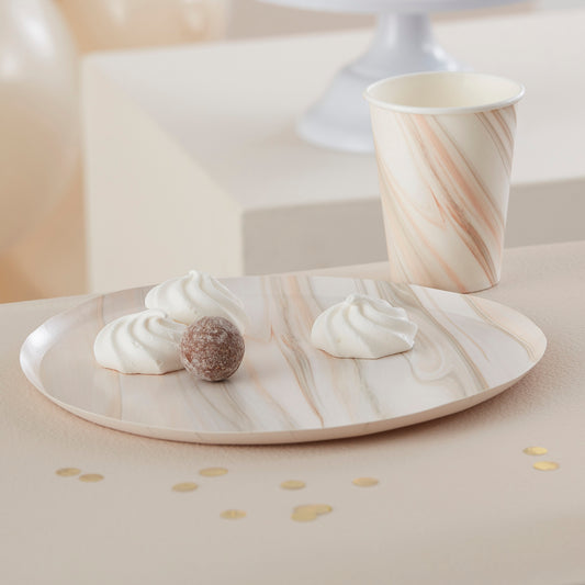 Natural Marble Paper Plates