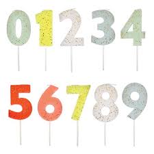 Number candle - 5 orange