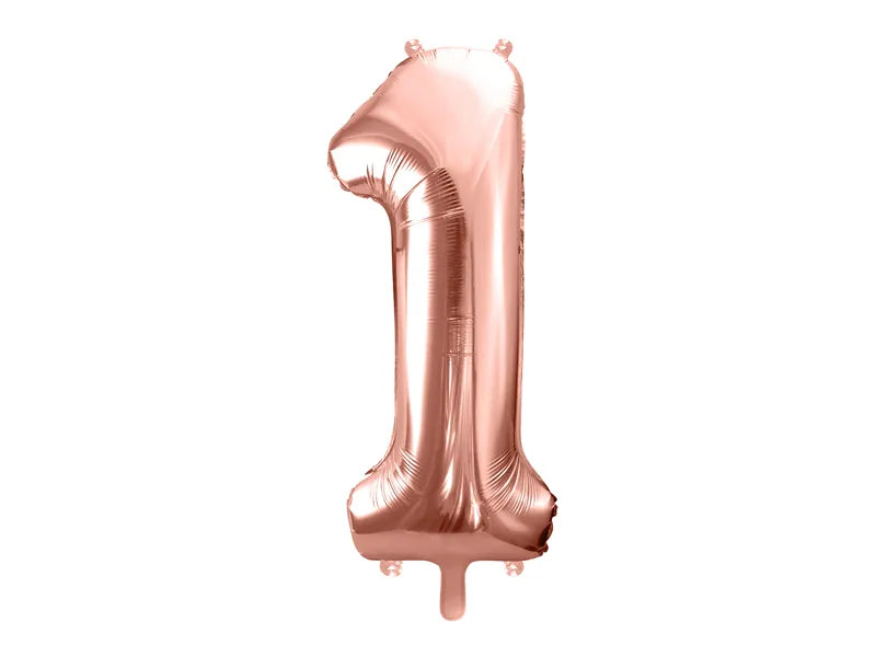 Foil Balloon Number 1 rose gold