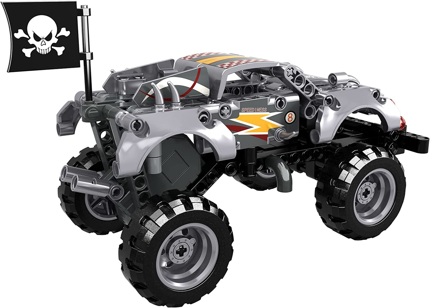 OPEN BRICKS - Monster Truck Silver (clamping block set)