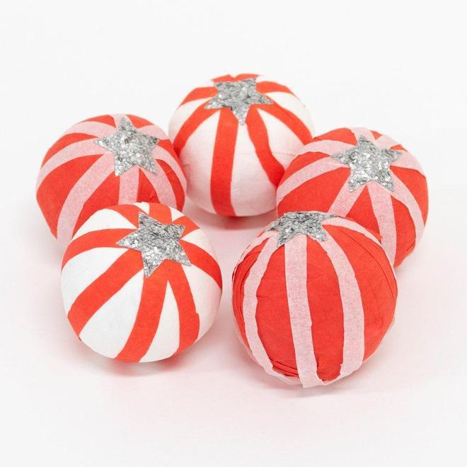 Peppermint Candy Christmas Surprise Balls