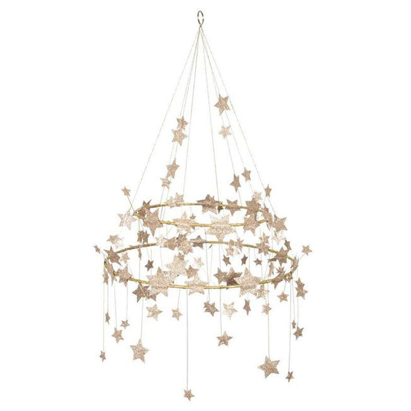 Gold Sparkle Star Chandelier