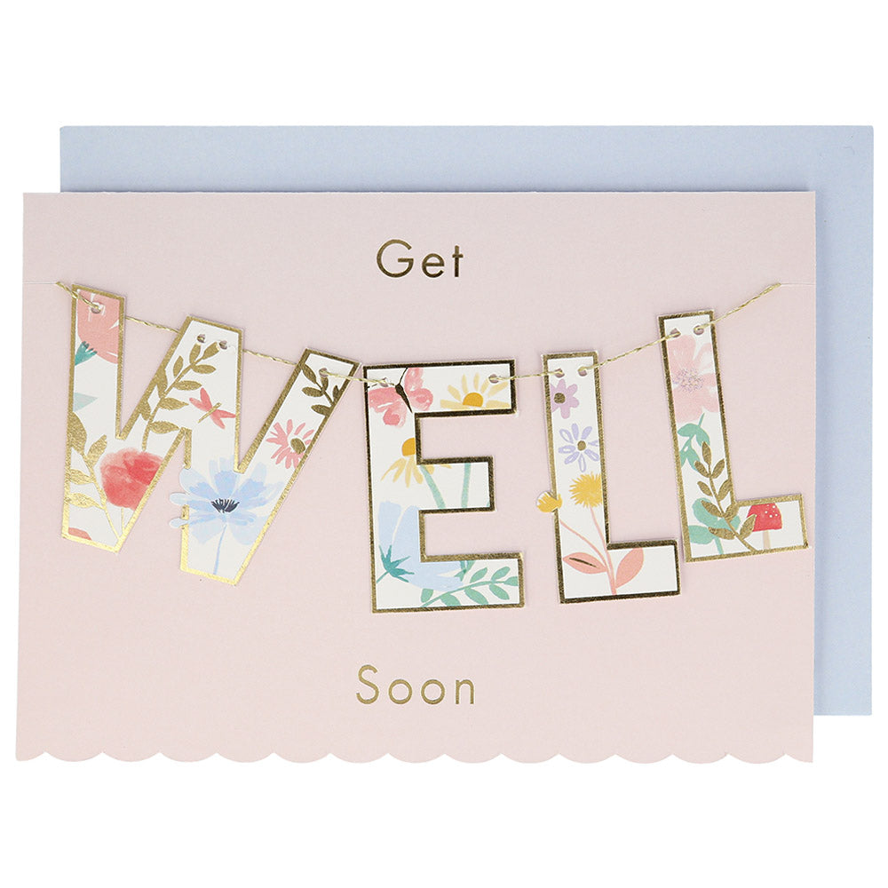 Get Well Soon Garland Card